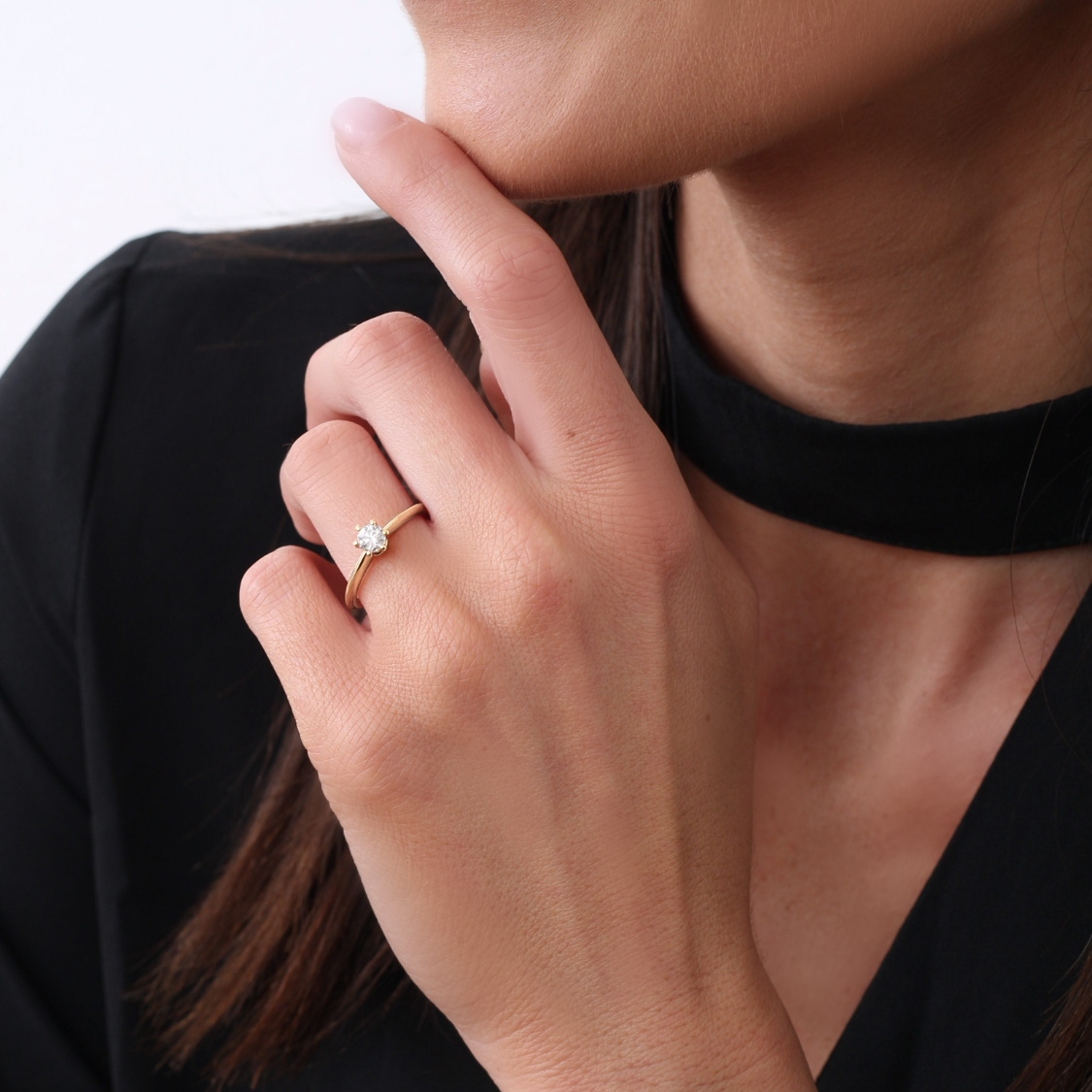 Prsten Caroline Klasik - žluté zlato, diamant 0,30 ct - Obrázek 3