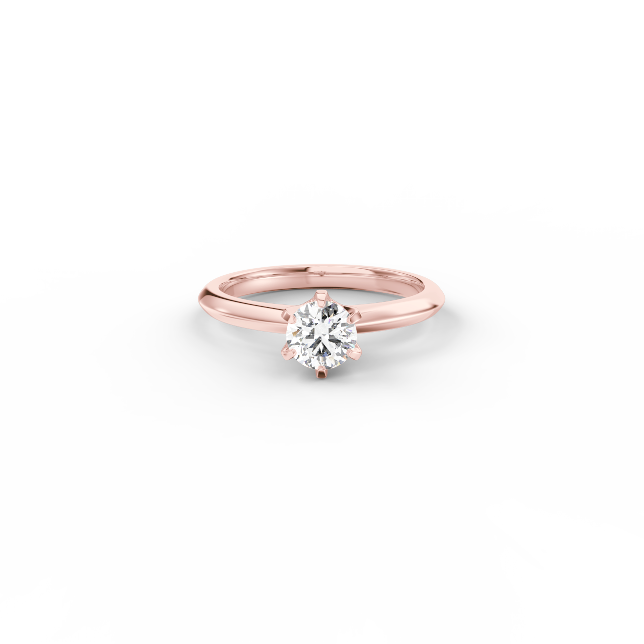 Prsten Caroline Klasik - růžové zlato, diamant 0,50 ct