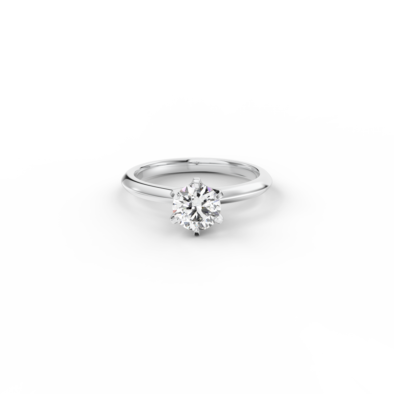 Prsten Caroline Klasik - bílé zlato, diamant 0,70 ct