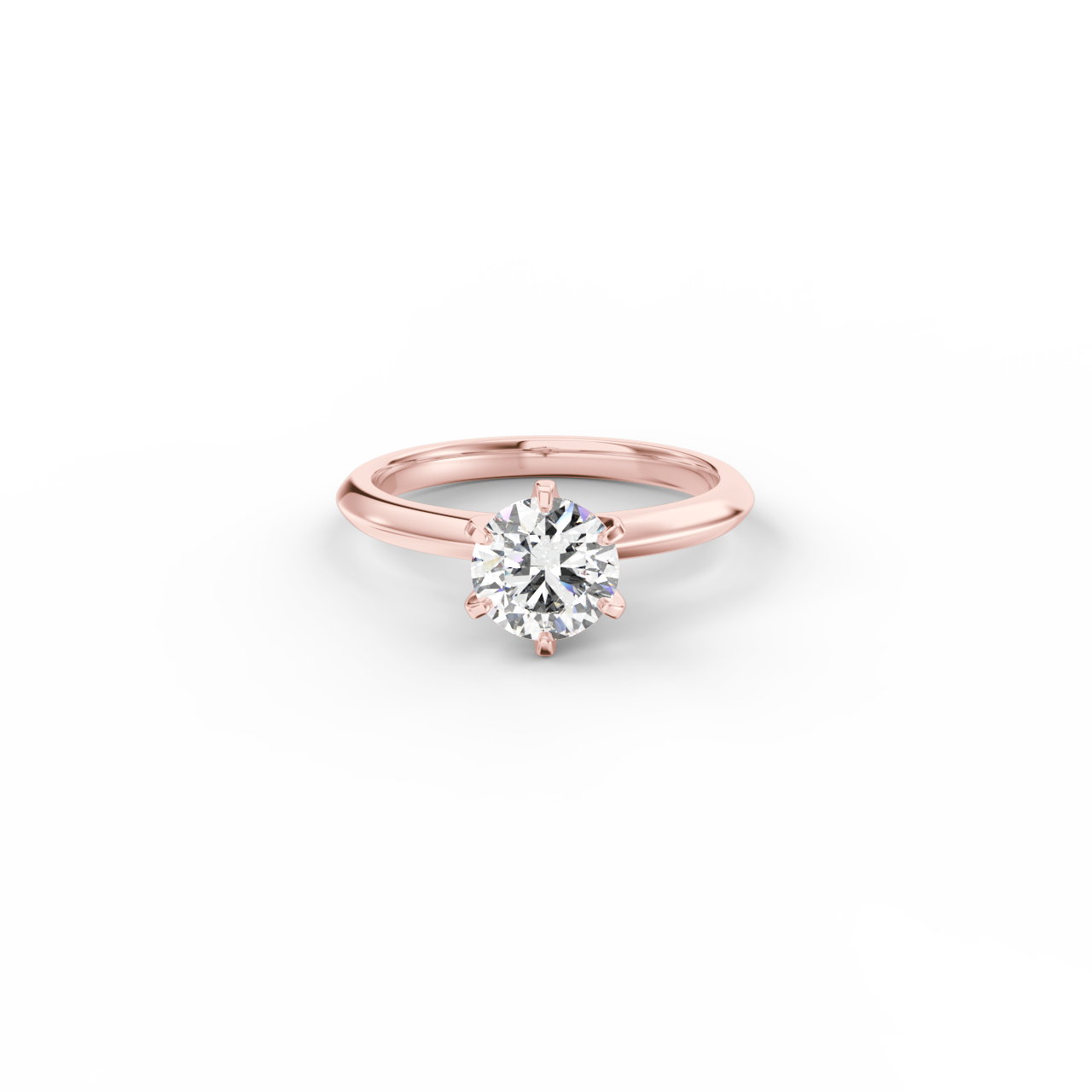 Prsten Caroline Klasik - růžové zlato, diamant 1,00 ct