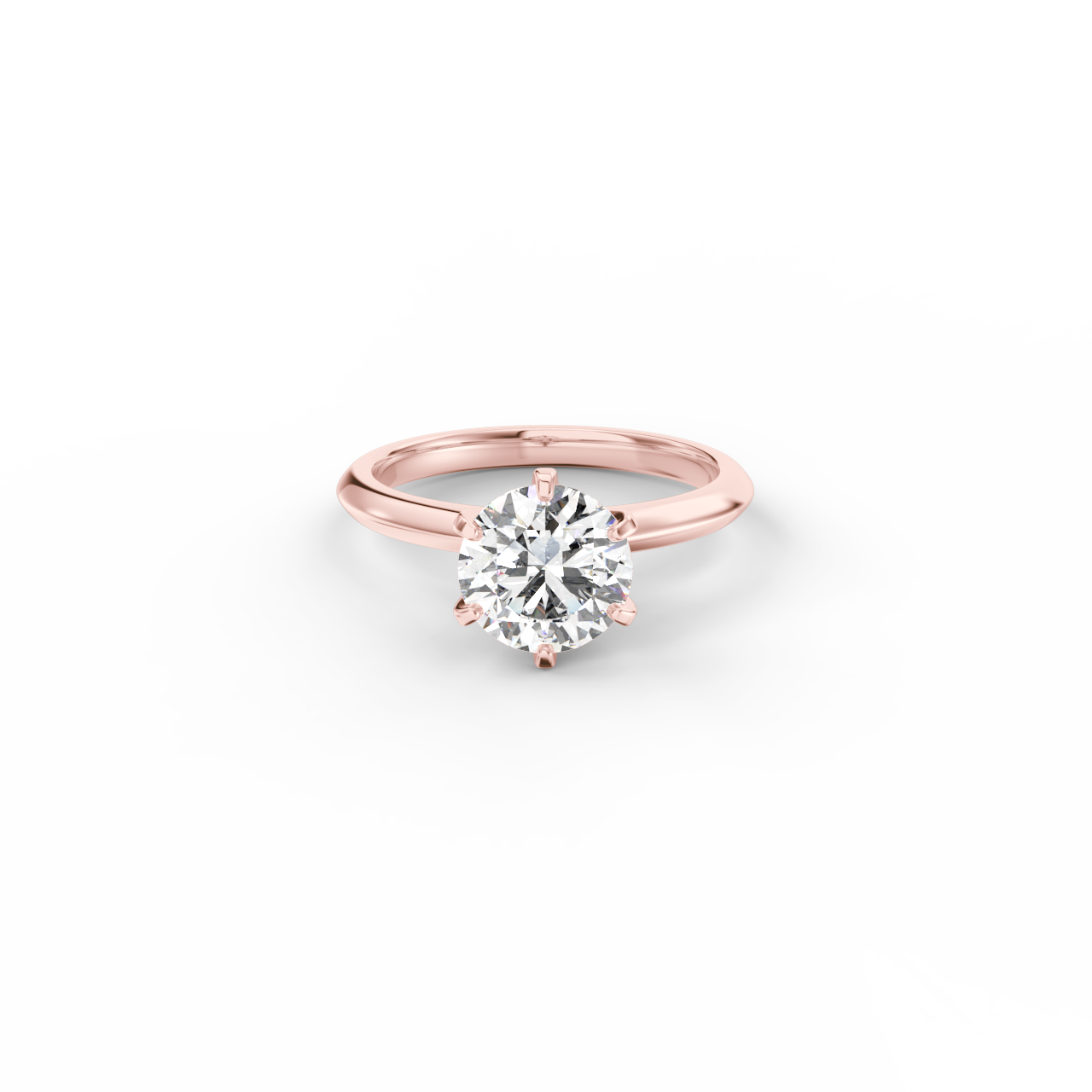 Prsten Caroline Klasik - růžové zlato, diamant 1,50 ct