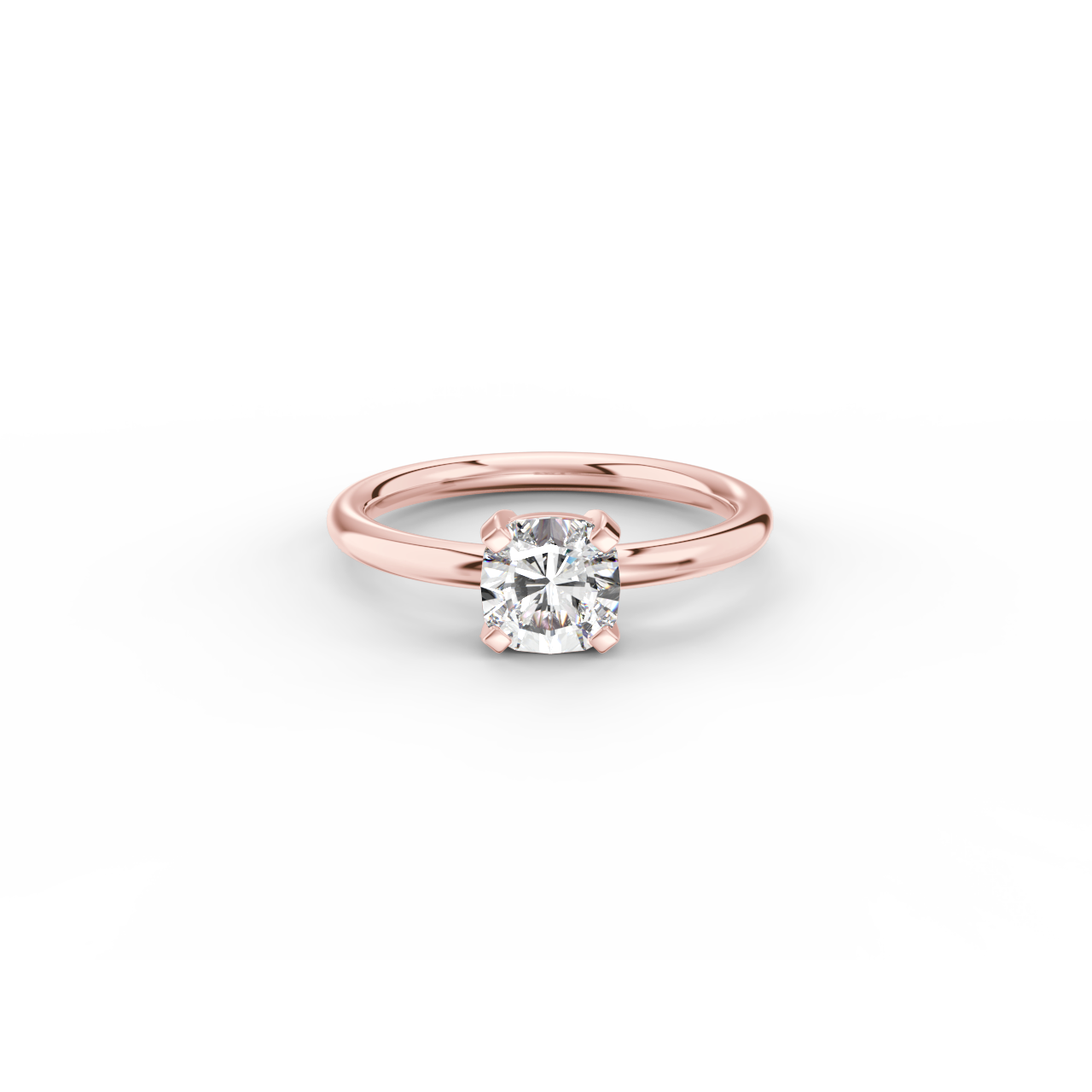 Prsten Cushion Klasik - růžové zlato