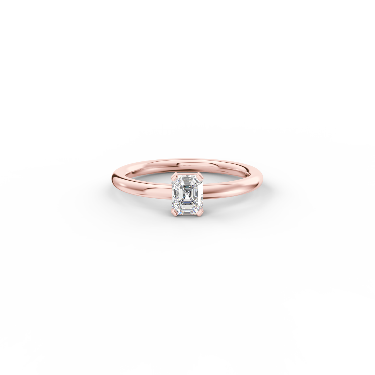 Prsten Emerald Modern - růžové zlato