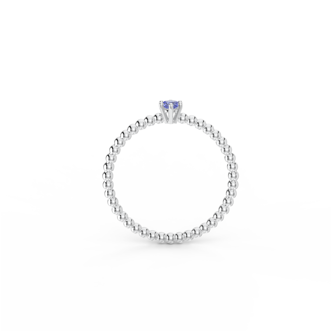 Prsten Bubbles 3 - bílé zlato, tanzanit - Obrázek 3