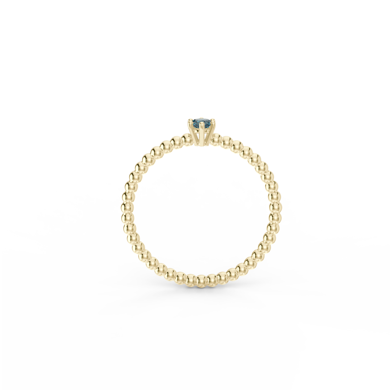 Prsten Bubbles 3 - žluté zlato, london topaz - Obrázek 3