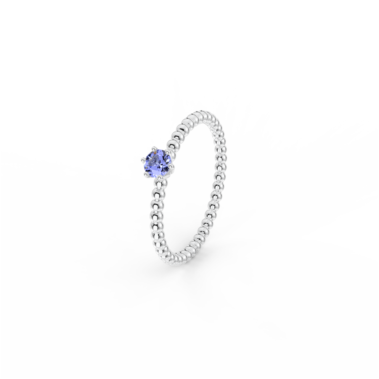 Prsten Bubbles 3,5 - bílé zlato, tanzanit