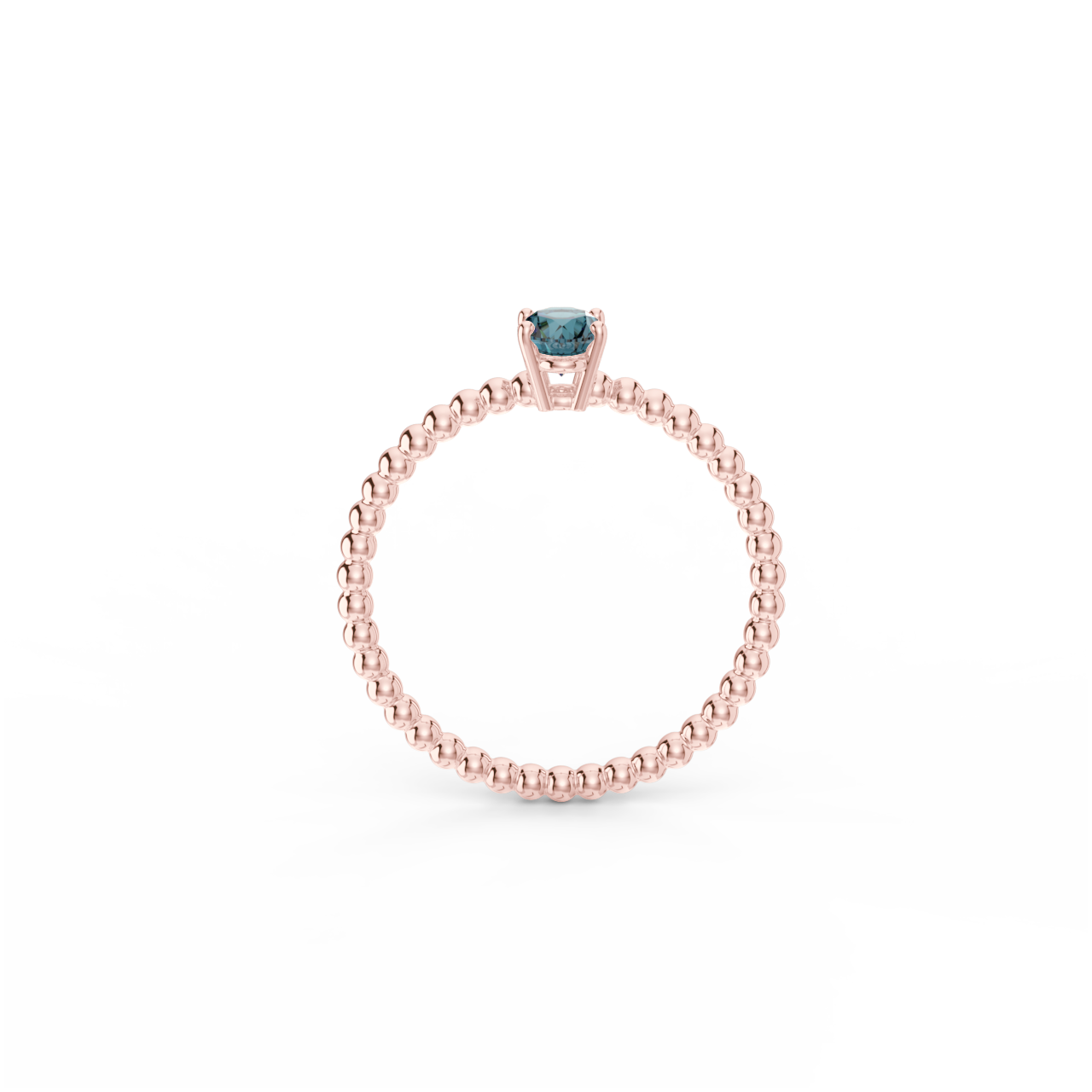 Prsten Bubbles Oval - růžové zlato, london topaz - Obrázek 3