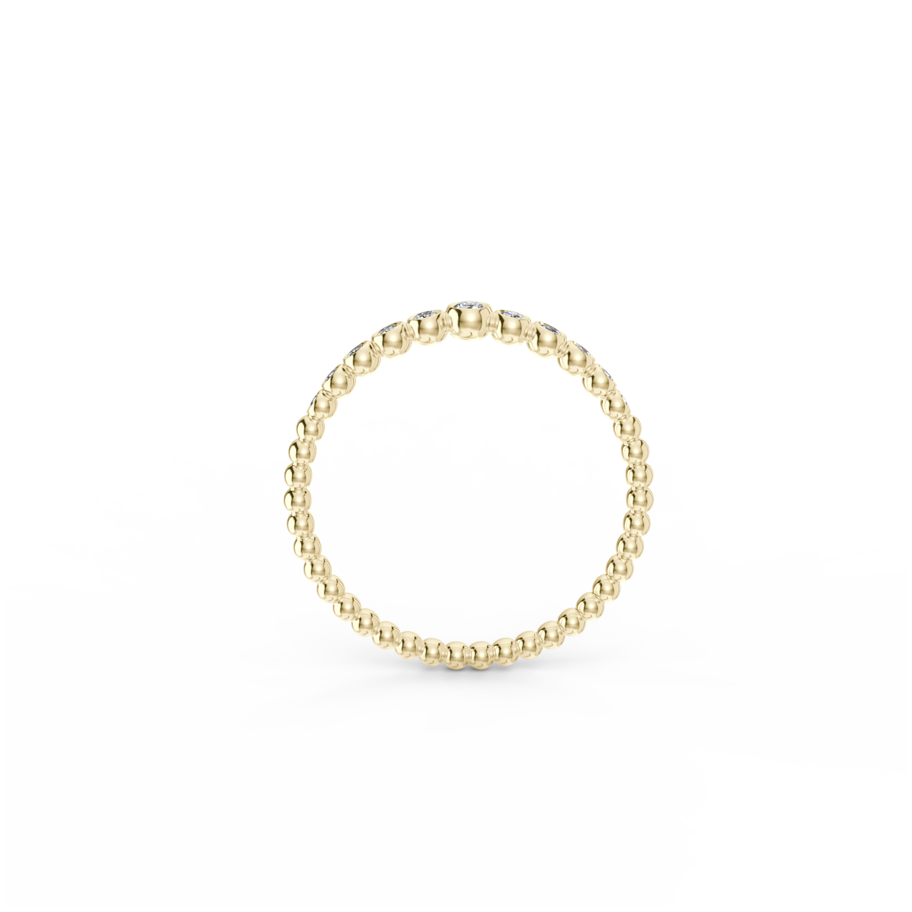 Prsten Bubbles C - žluté zlato, bílé diamanty - Obrázek 3