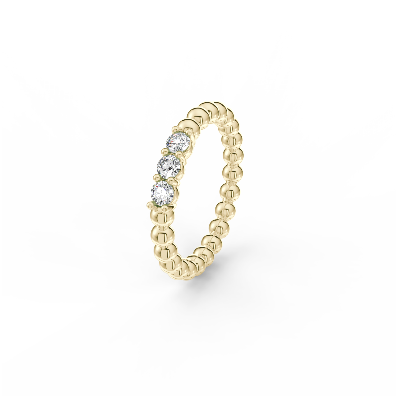 Prsten Bubbles Shine - žluté zlato, bílé diamanty