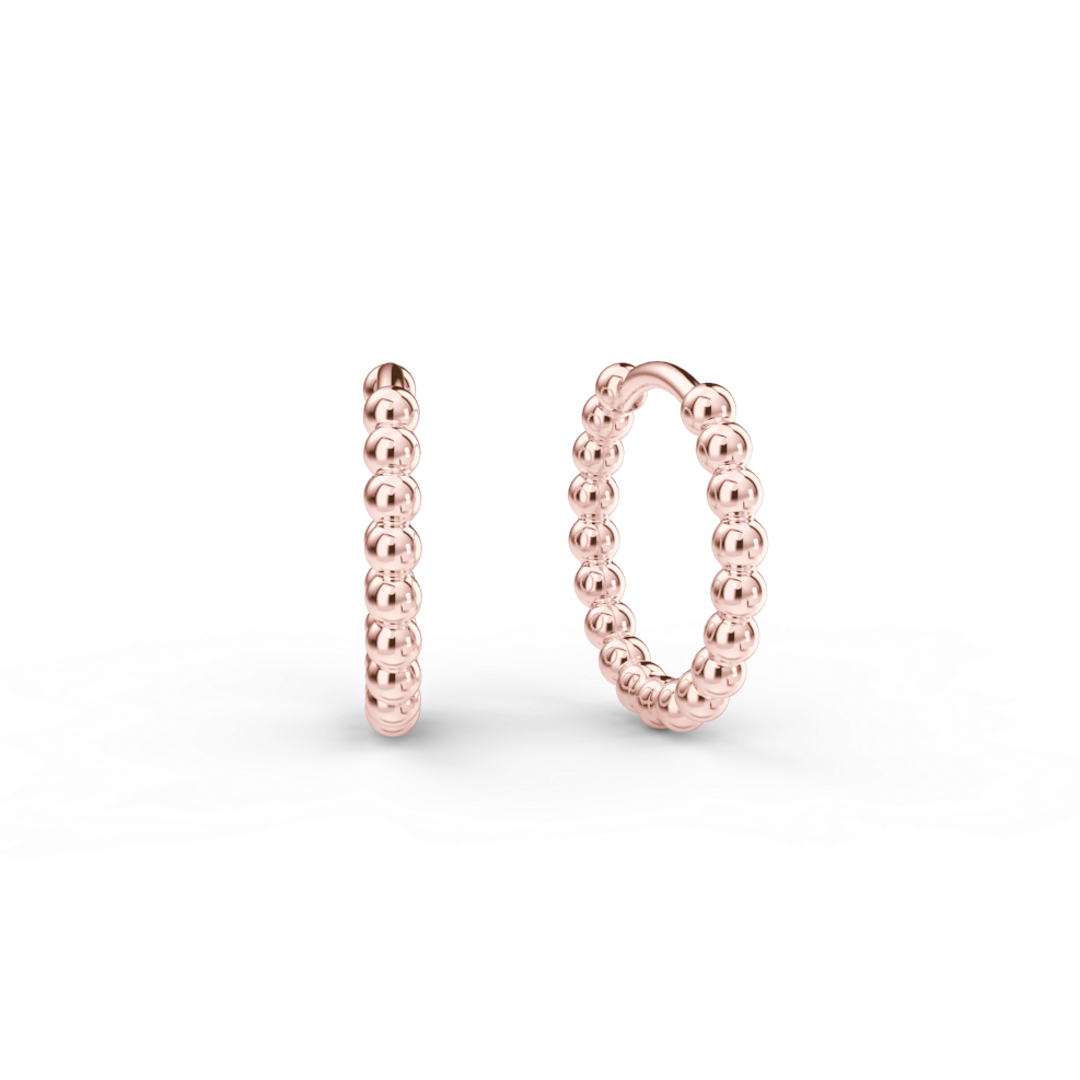 Náušnice Hoops - růžové zlato