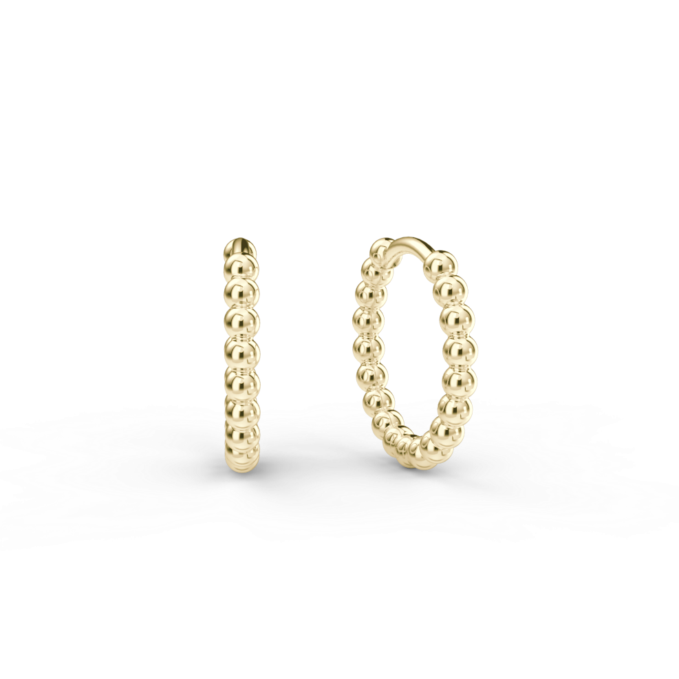 Náušnice Hoops - žluté zlato