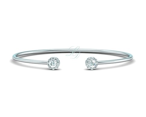 Náramek A Charlotte - bílé zlato, diamanty - Obrázek 3