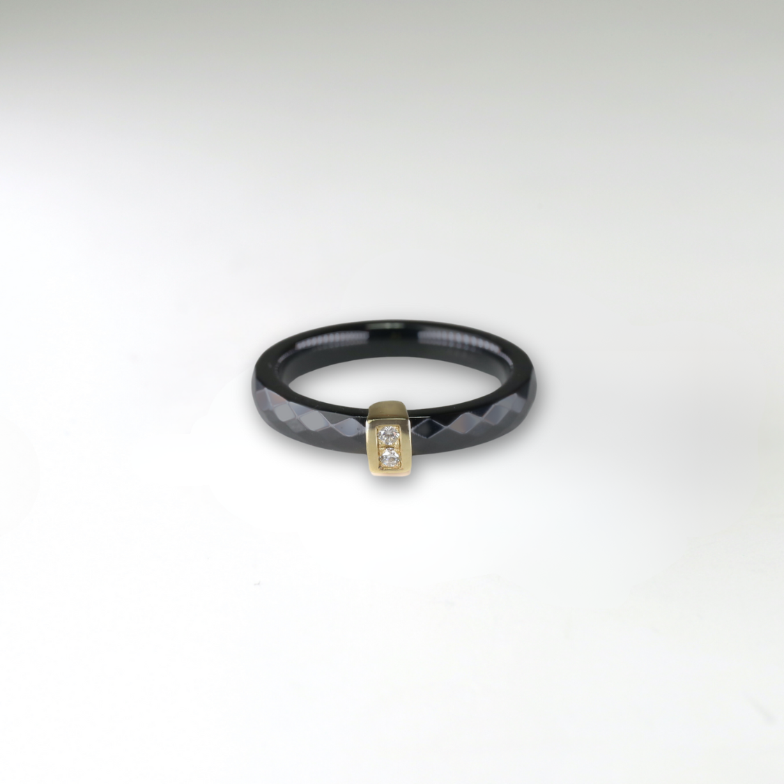 Kimi černá keramika - žluté zlato, diamanty