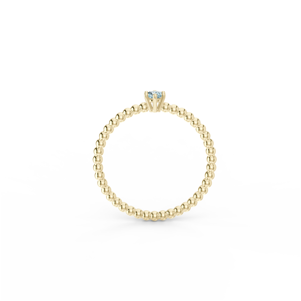 Prsten Bubbles 3 - žluté zlato, Swiss topaz - Obrázek 3