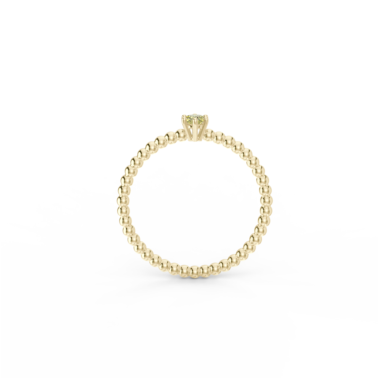 Prsten Bubbles 3 - žluté zlato, žlutý safír - Obrázek 3