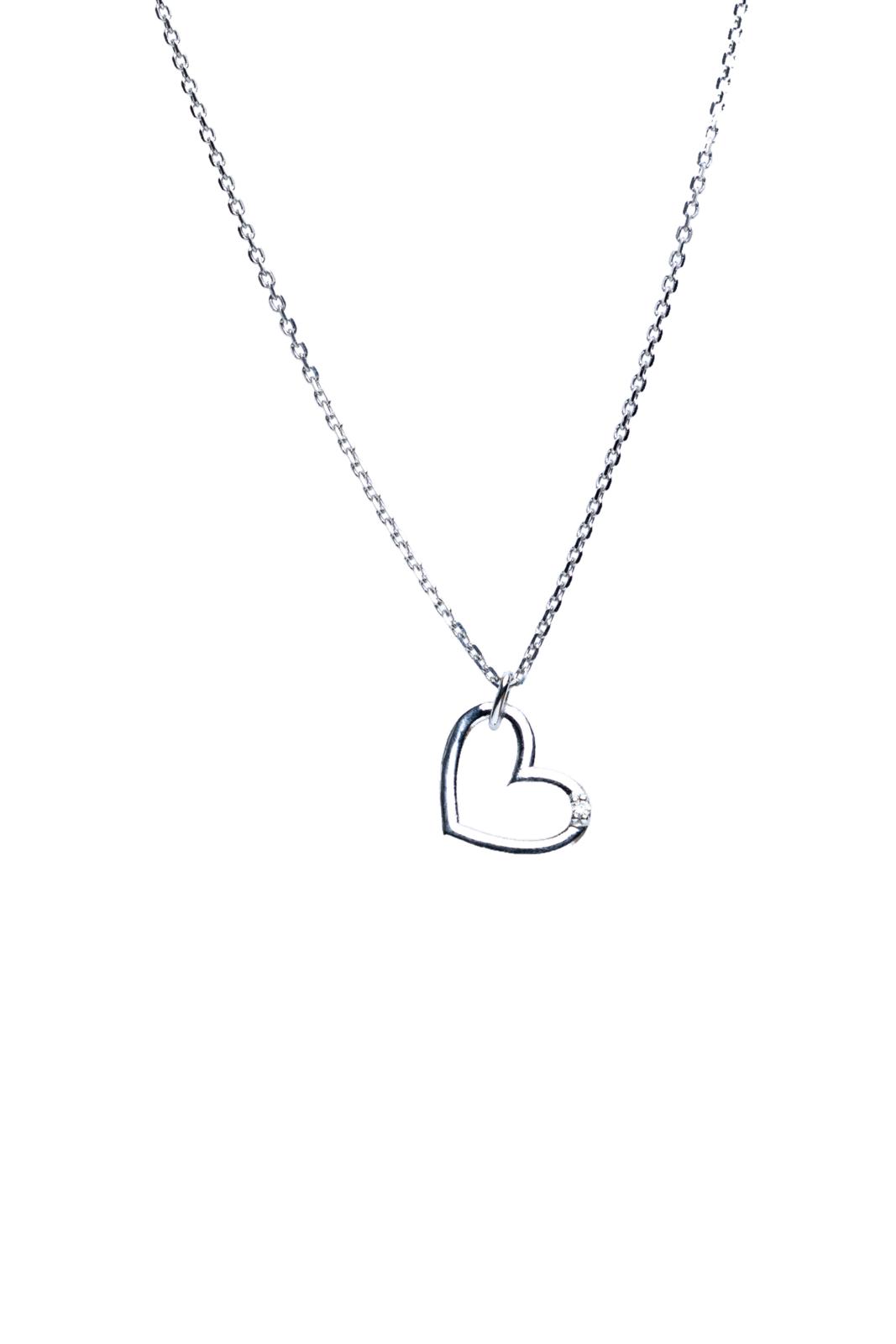 Přívěsek Heart Molly – bílé zlato, diamant