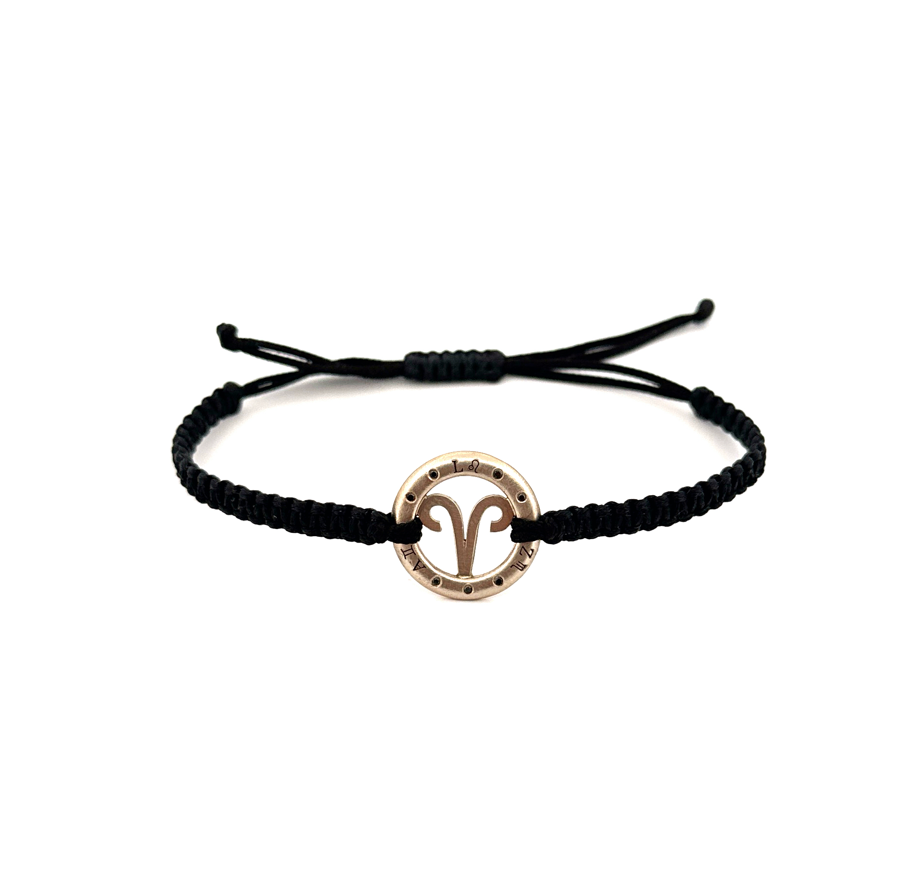 Náramek Zodiac - bílé zlato, černý diamant