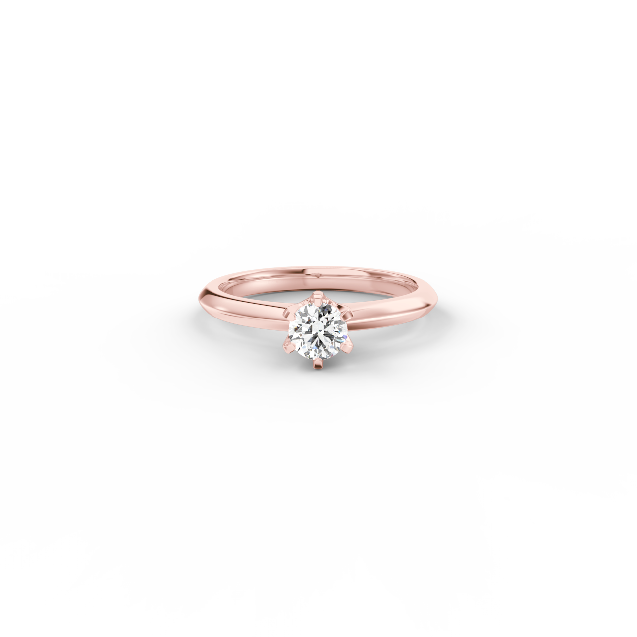 Prsten Caroline Klasik - růžové zlato, diamant 0,30 ct