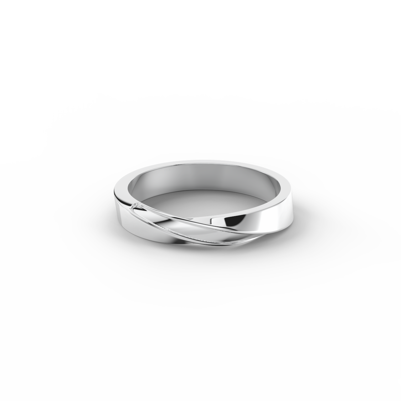 Pánský snubní prsten 160 - bílé zlato