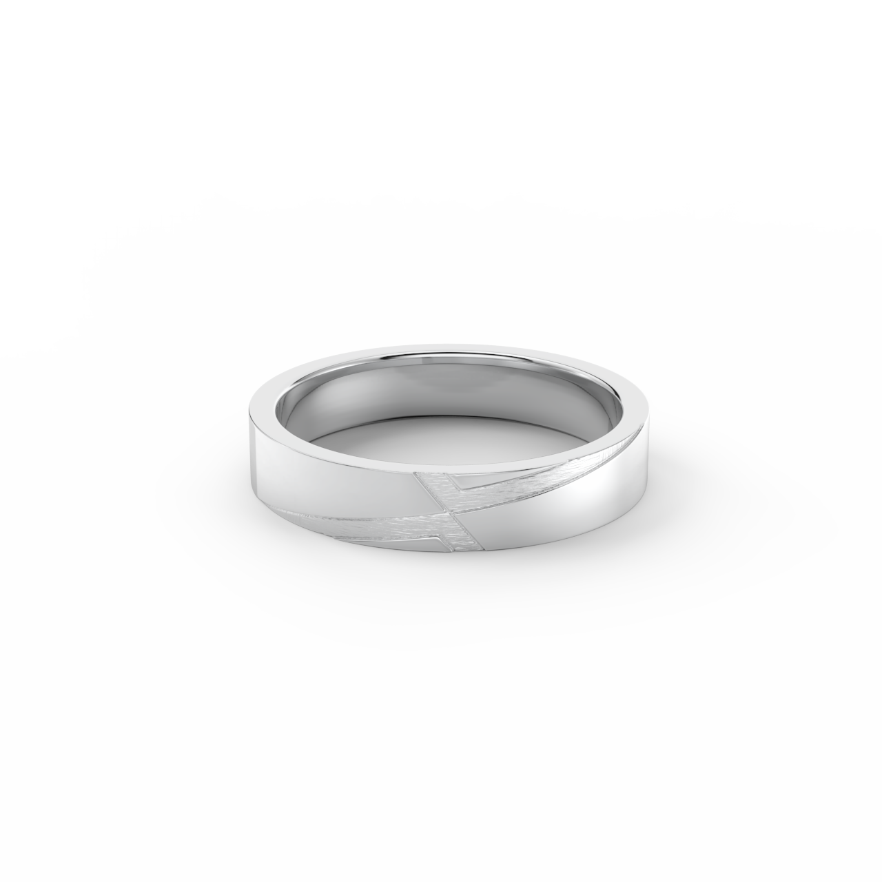 Pánský snubní prsten 230 - bílé zlato