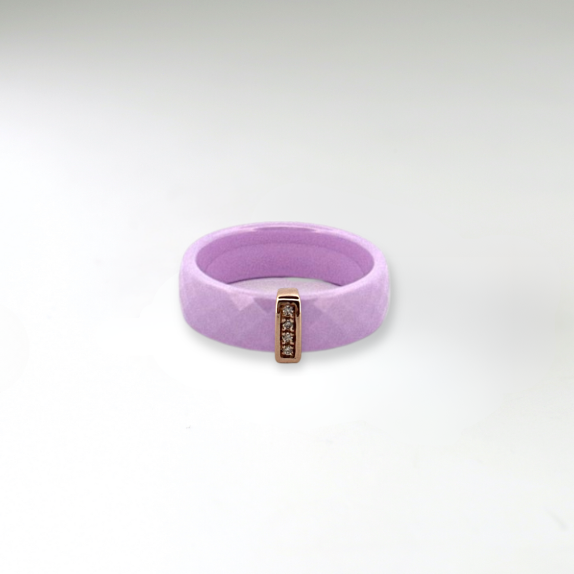 Kara I. fialová keramika - růžové zlato, diamanty