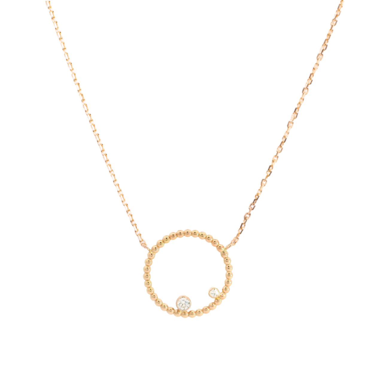 Náhrdelník Karma II - růžové zlato, diamanty