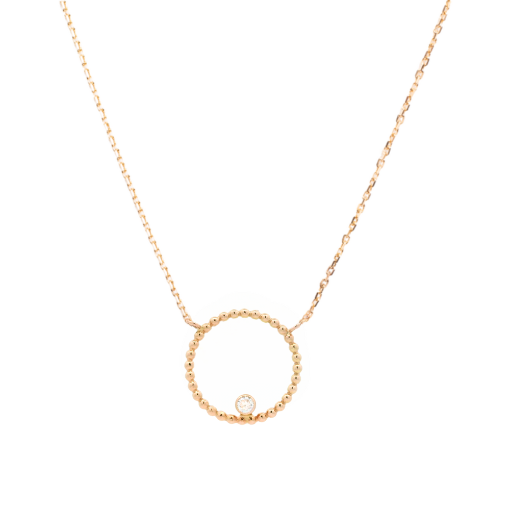 Náhrdelník Karma I - růžové zlato, diamant