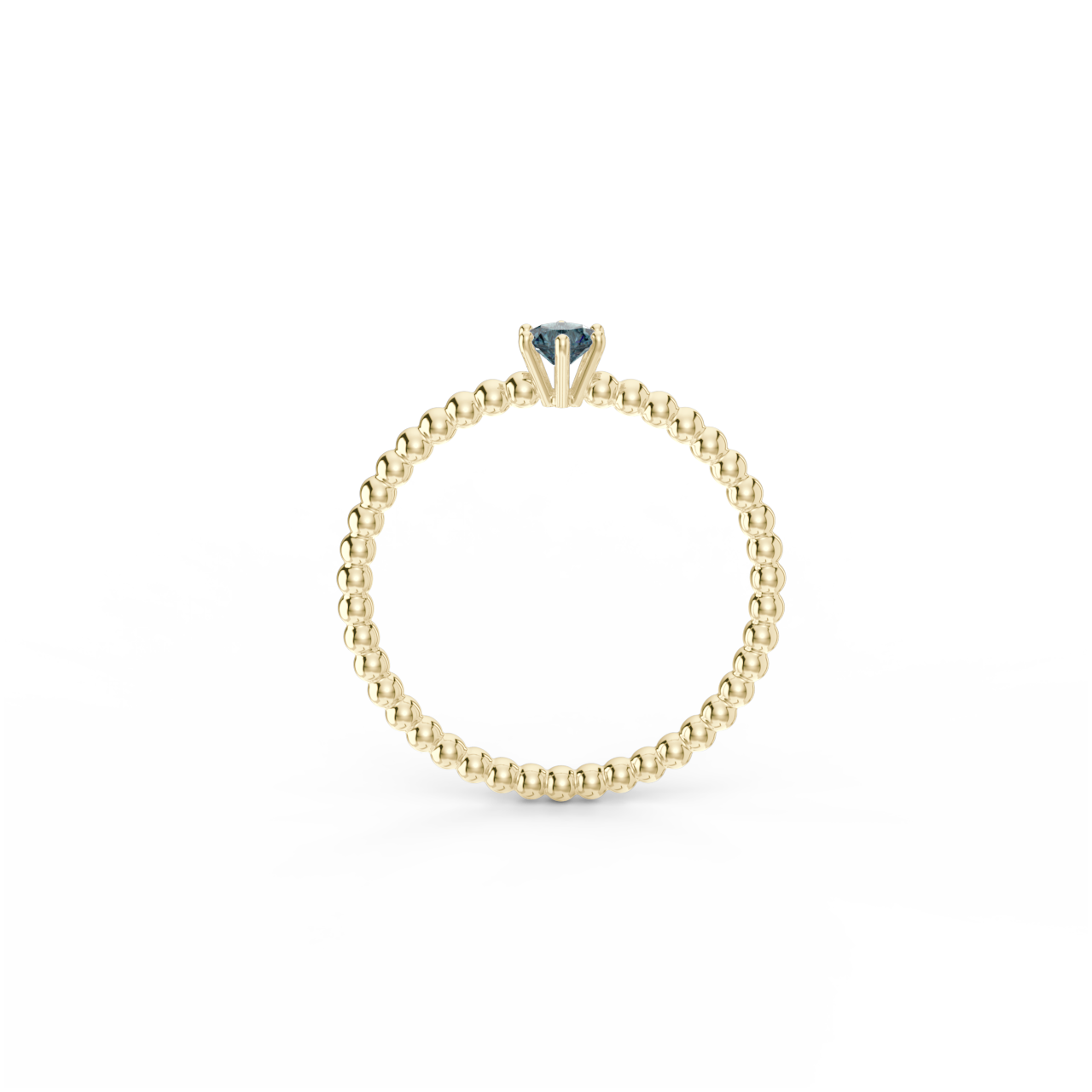 Prsten Bubbles 3,5 - žluté zlato, london topaz - Obrázek 3