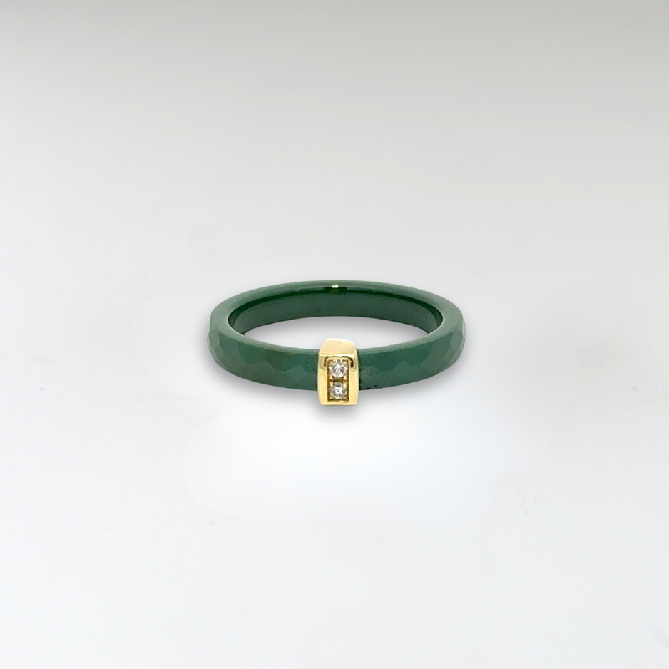 Kimi zelená keramika - žluté zlato, diamanty